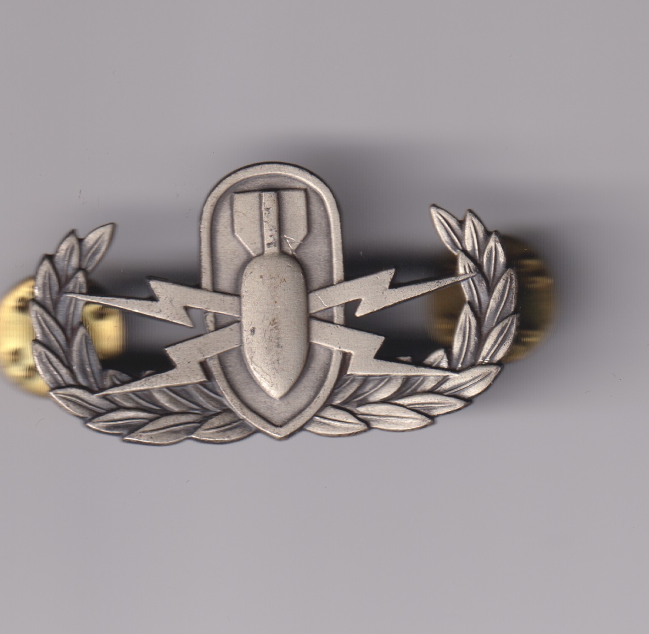 EOD Explosive Ordnance Disposal badge old HLP made 1/20th silver filled full siz