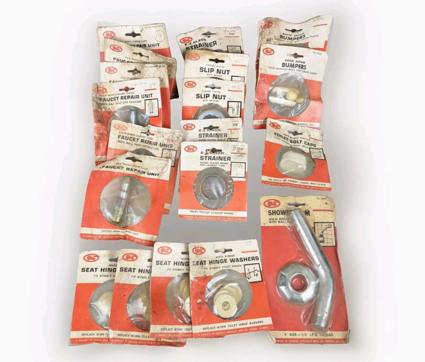 NEW Vintage LOT CS Chicago Specialty Mfg. Co. Plumbing Parts Pieces NOS