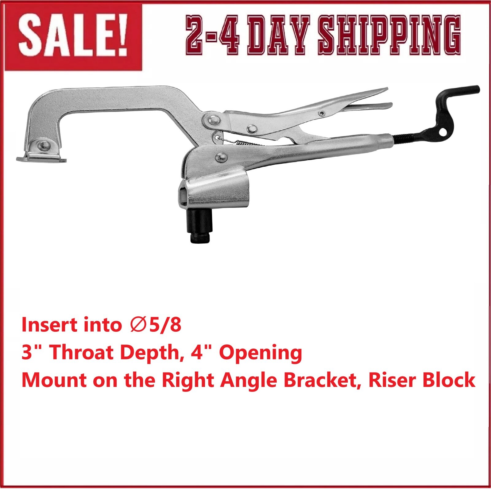 Workbench Surface Hold Down Clamp Plier for 5/8" Dog Hole Welding Fixture Table