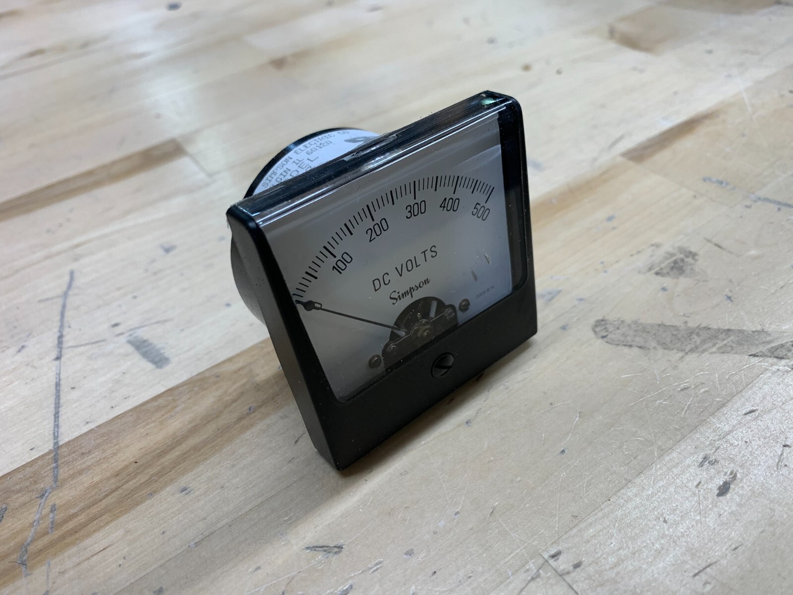 Simpson 09640 Analog Panel Meter 0-500DCV 2.5" Wide