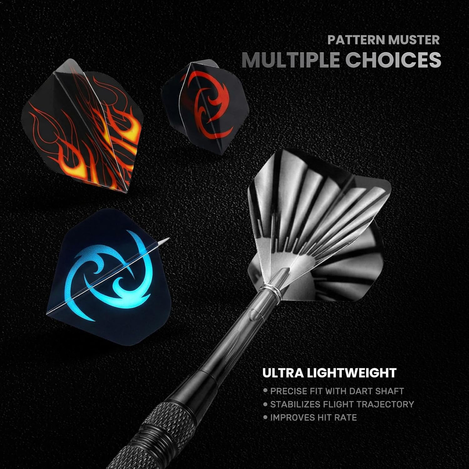 12 Pack Soft Tip Darts Set 17g with Flights Case Wrench Extra Tips for