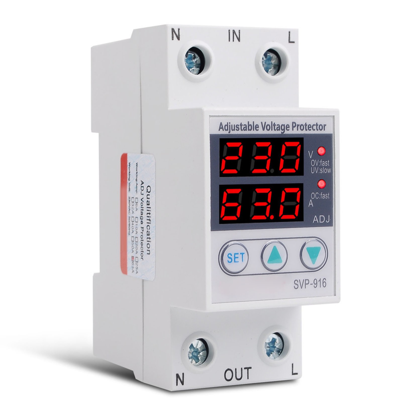 1-Multifunctional Adjustable Voltage Limit Current Protector Self-resetting GIWW