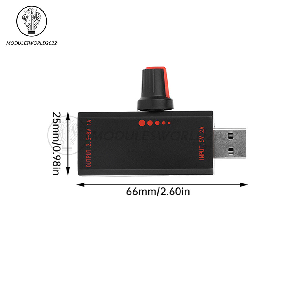 5W DC5V2A Fan Controller Stepless Speed Control w/ Switch USB Protection Type-C