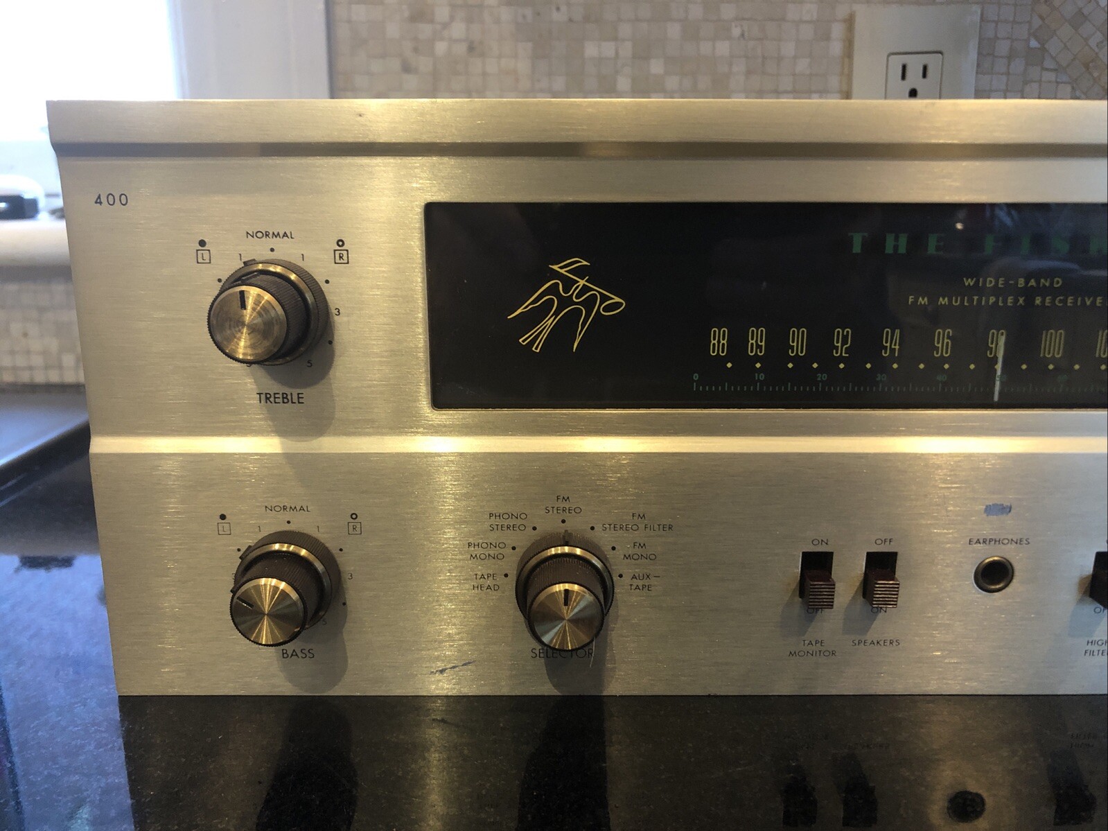 FISHER 400 FM Multiplex Tube Receiver Amplifier Perfect Working Condition #37648