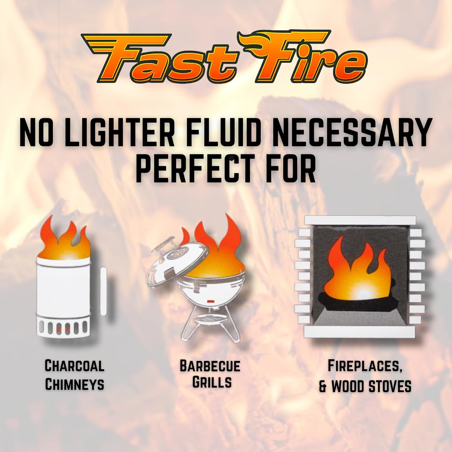 Odorless Fire Starter Cubes – Individually Wrapped Cubes for Grills, Fire Pits,