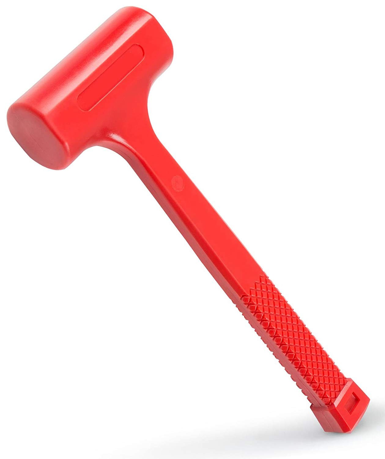 1lb Dead Blow Hammer Red Mallet | Machinist Tools | Unibody Molded | Checkered G