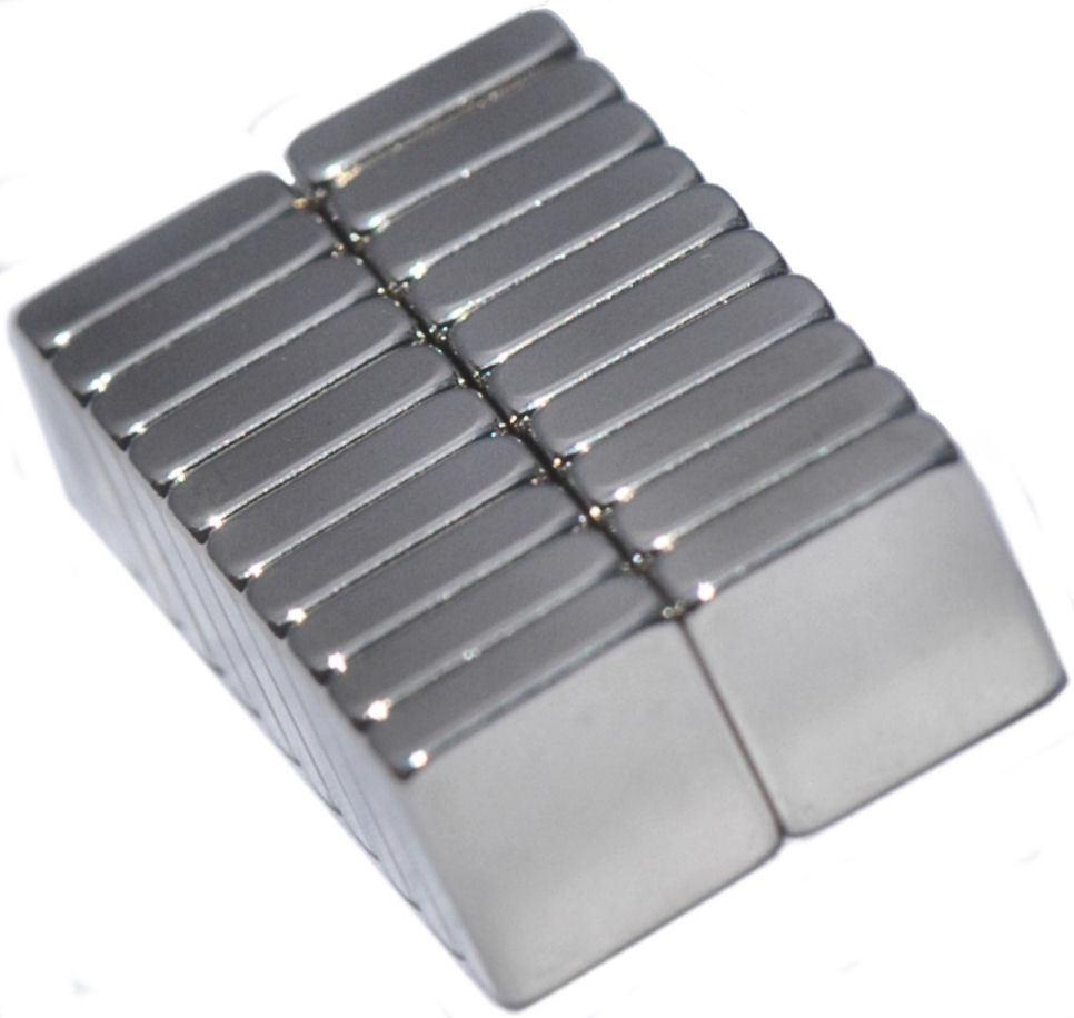 20 Neodymium Magnets 3/8 x 3/8 x 1/8 inch Block N48