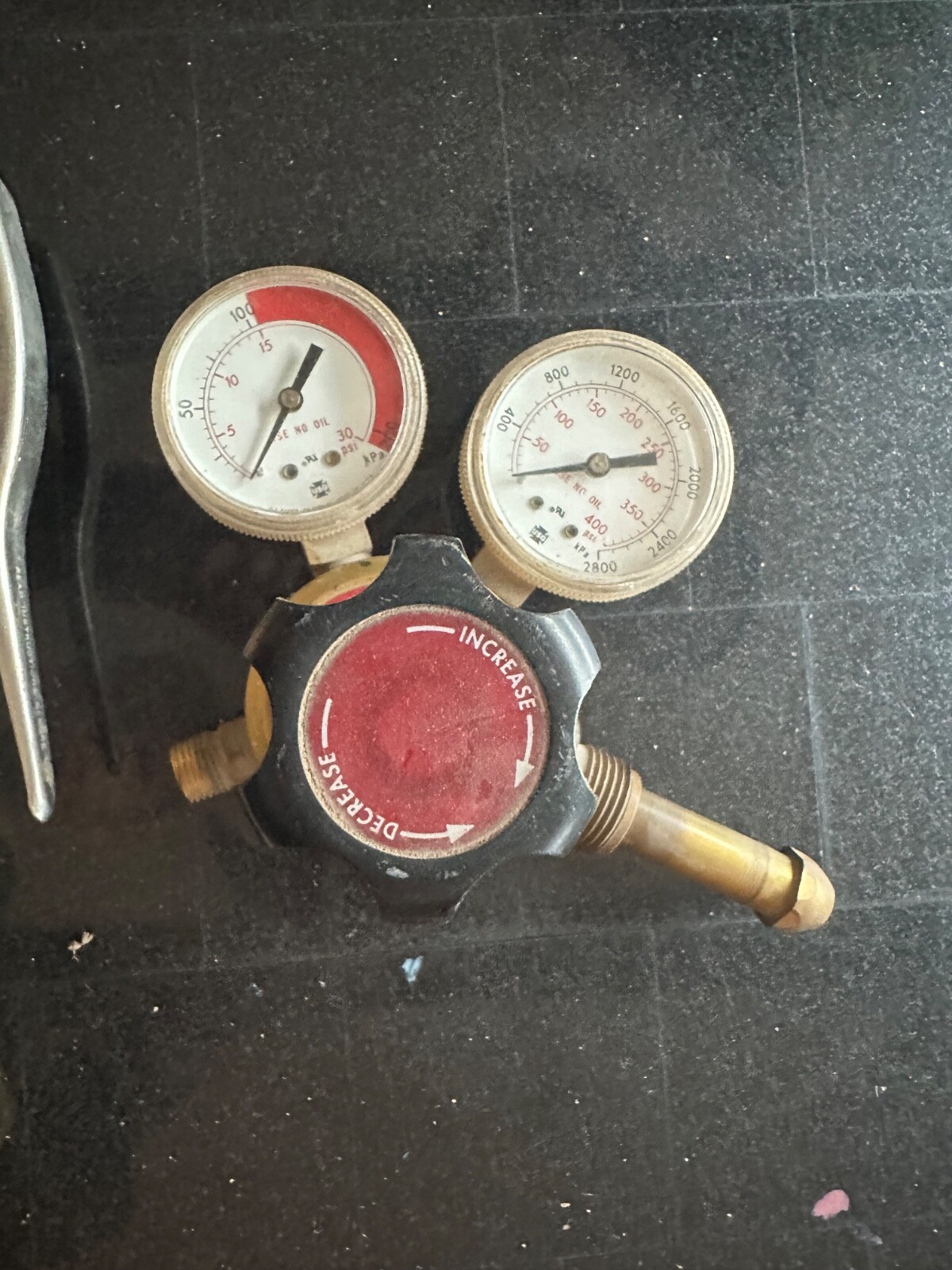 Harris Oxygen Cutting Torch With Two Gauges