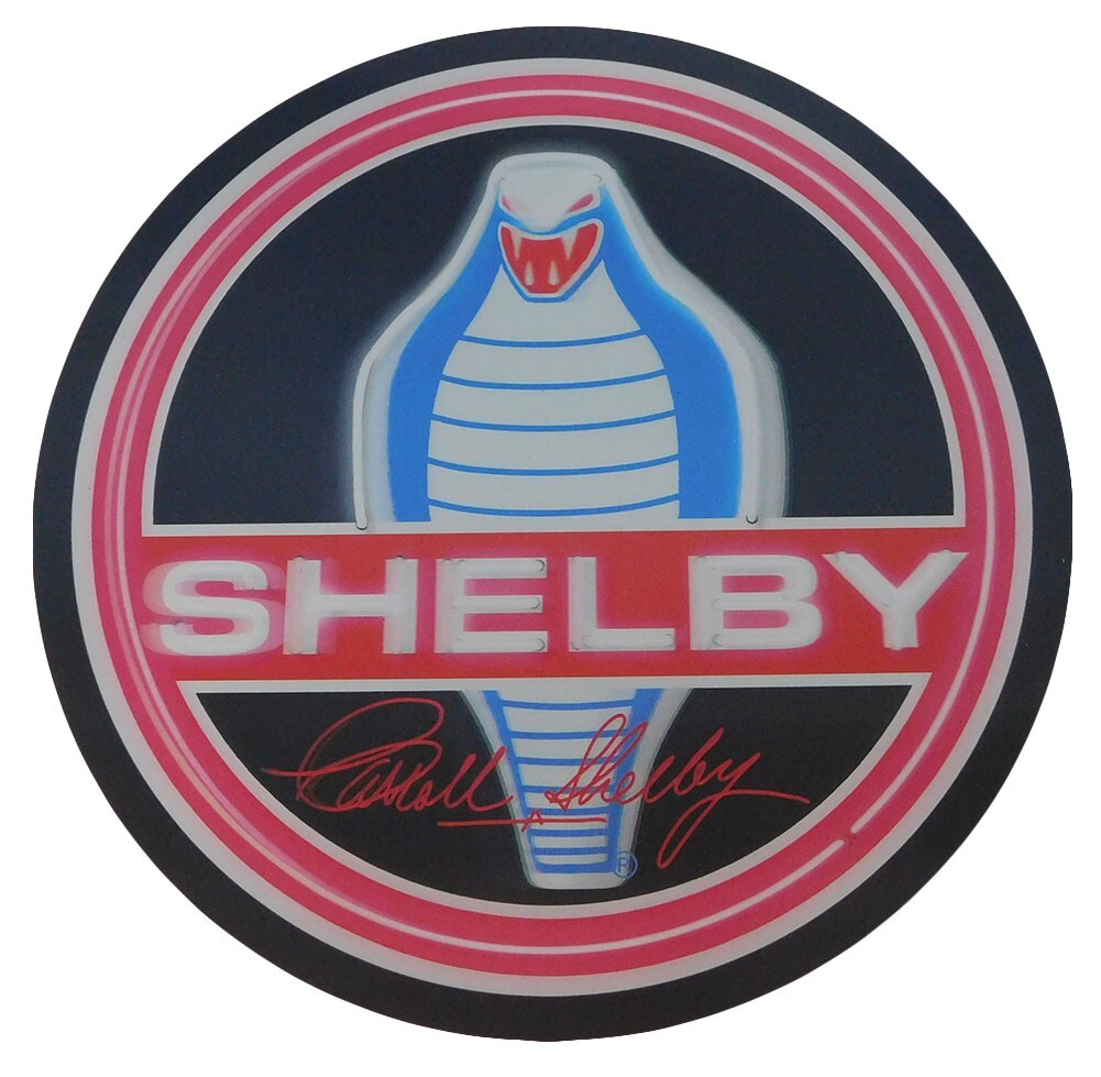 Shelby Cobra Round Lenticular 3-D Wooden Sign MS485