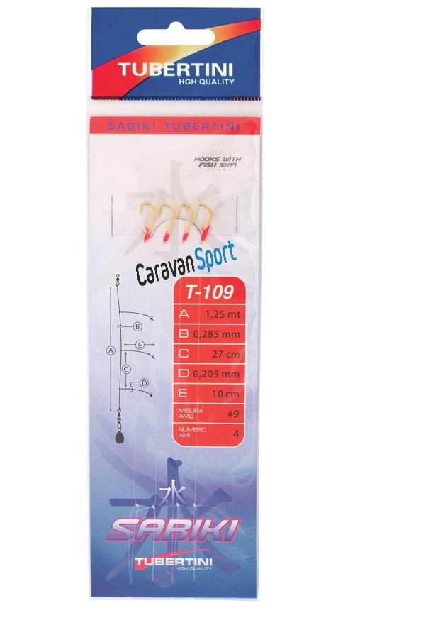 SABIKI TUBERTINI T-109 GENUINE BOLENTINO FISH SKIN FISHING T 109 END HOOKS