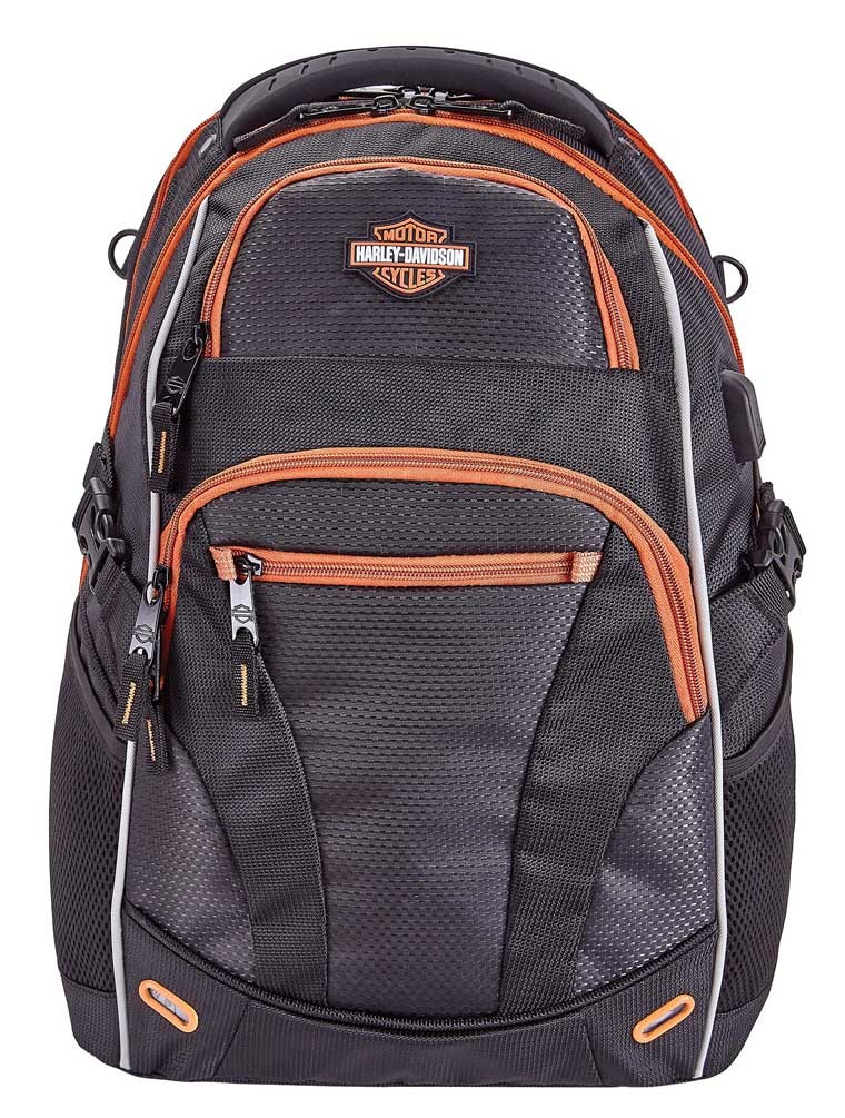 Harley-Davidson Renegade II Hi-Tech External USB Port Backpack - Rust/Black