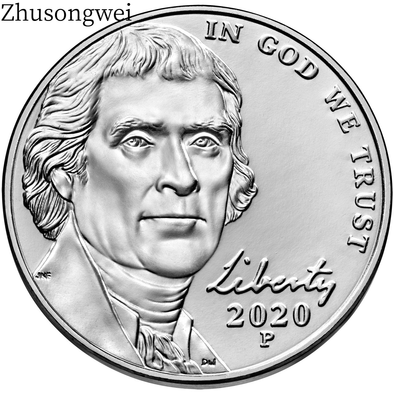 2020 US Nickel  5 cents  (P Mark) Coin - Free shipping
