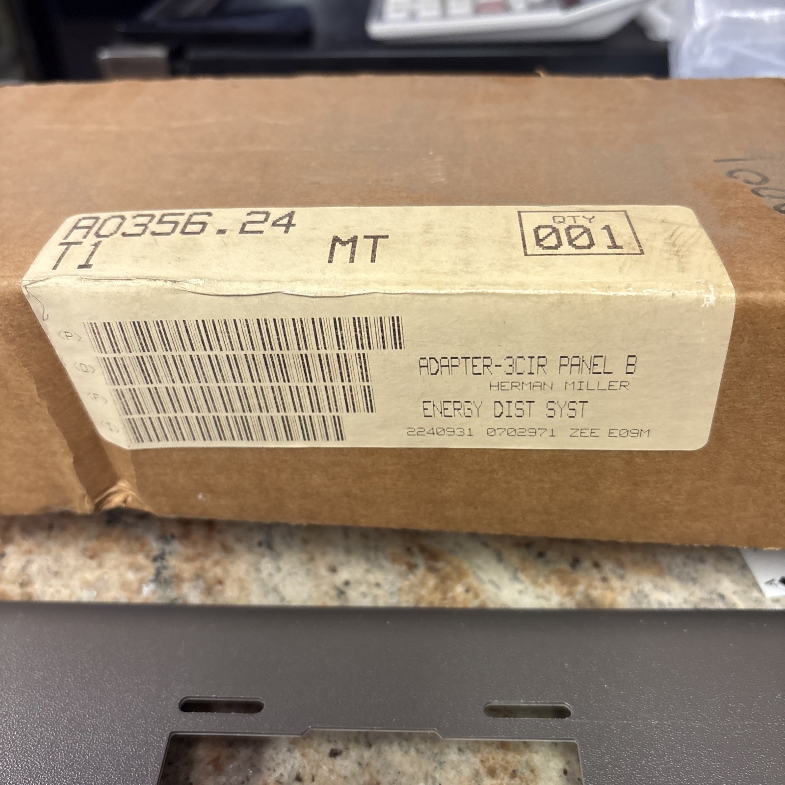 Herman Miller AO356 Panel Base Power Adapter kit, 3 circuit. PARTS KIT