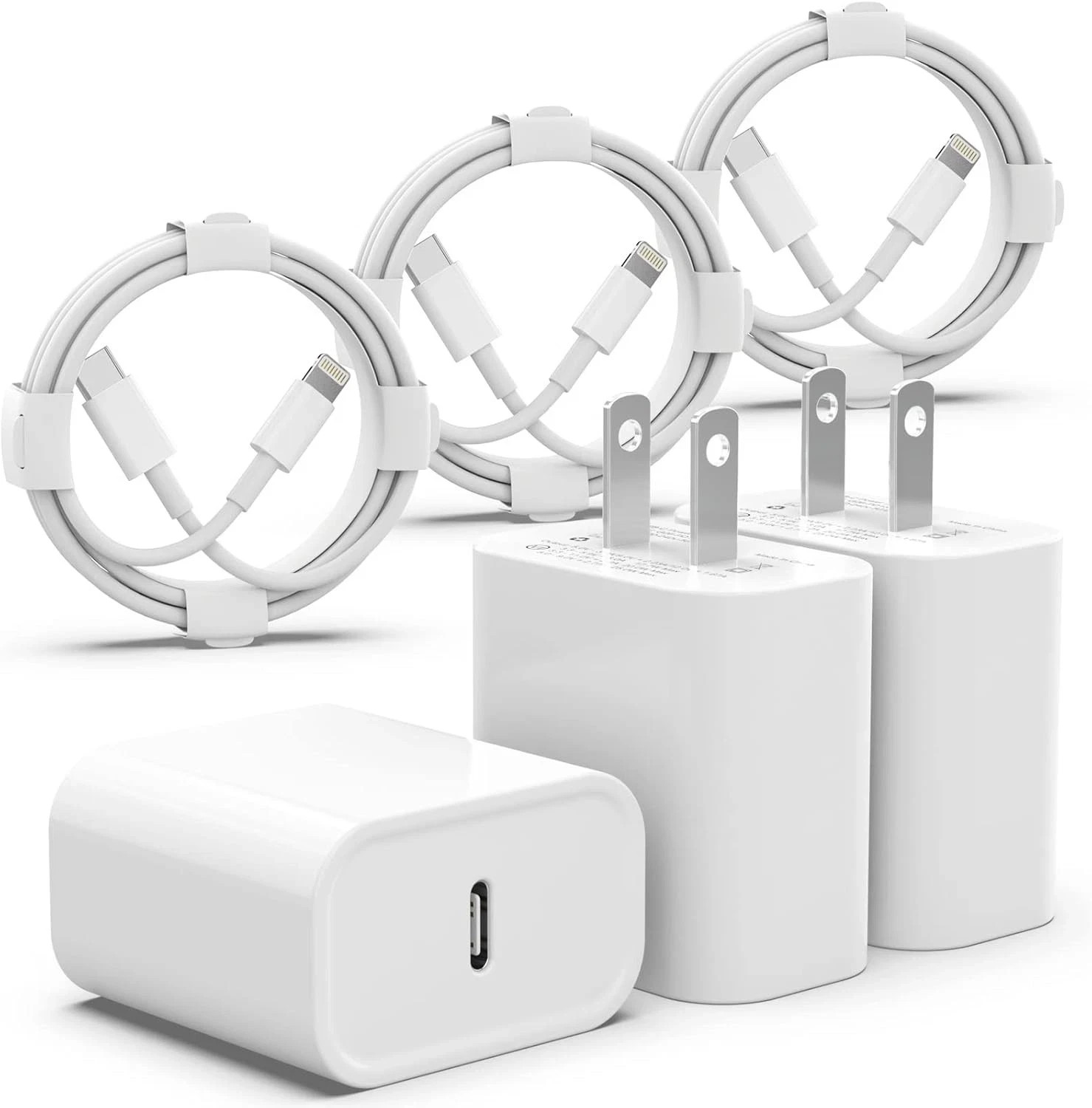 3 Original Carga Rapida USB-C De 20W Cargador Para iPhone 14 13 12 11 Pro Max XS
