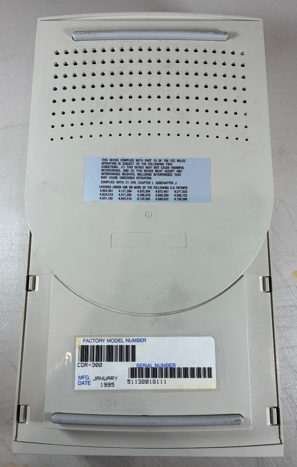 UNTESTED Powers On Vtg NEC CDR-300 Multispin 2V Mac CD-ROM External Hard Drive