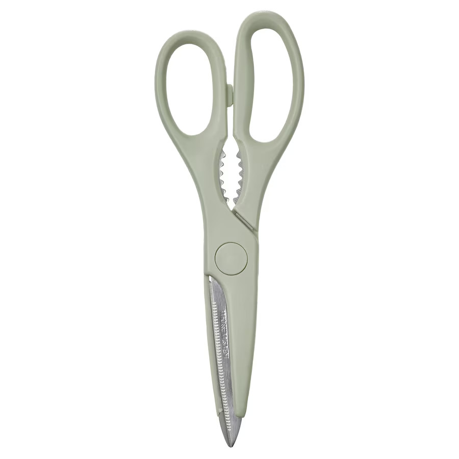 New IKEA TROJKA Household scissors, Stainless steel, light green, 8'' 205.783.64