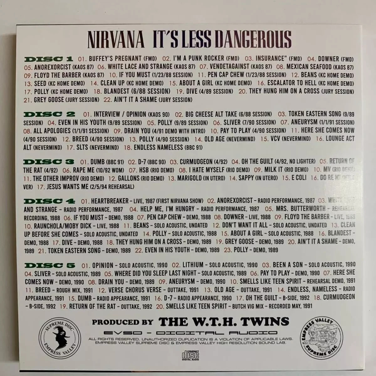 Nirvana /Pandora's Box 10CD Set Empress Valley JAPAN NEW