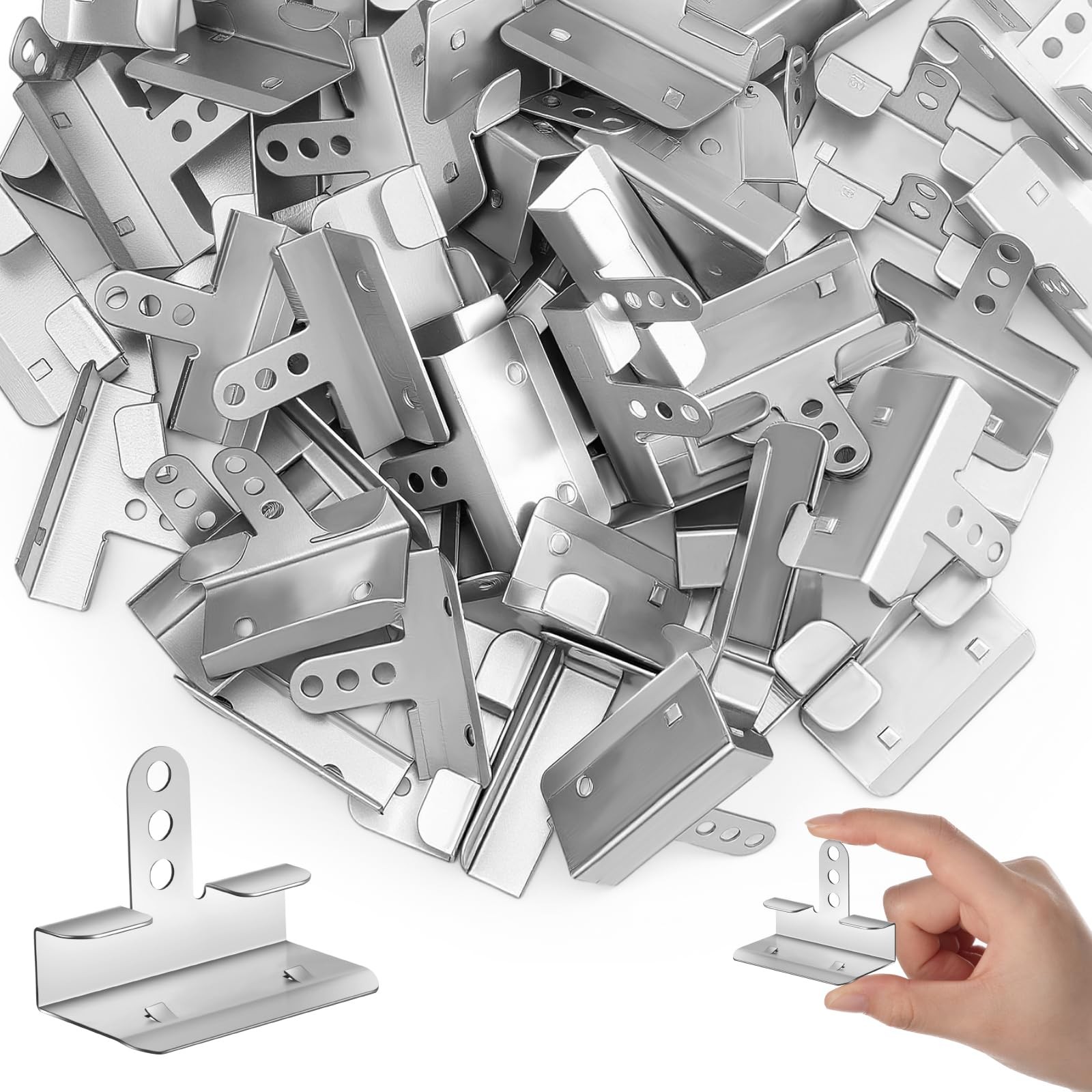 Shimeyao 50 Pack 1/2 Inch Drywall Corner Repair Clips – Wall Inch, Silver