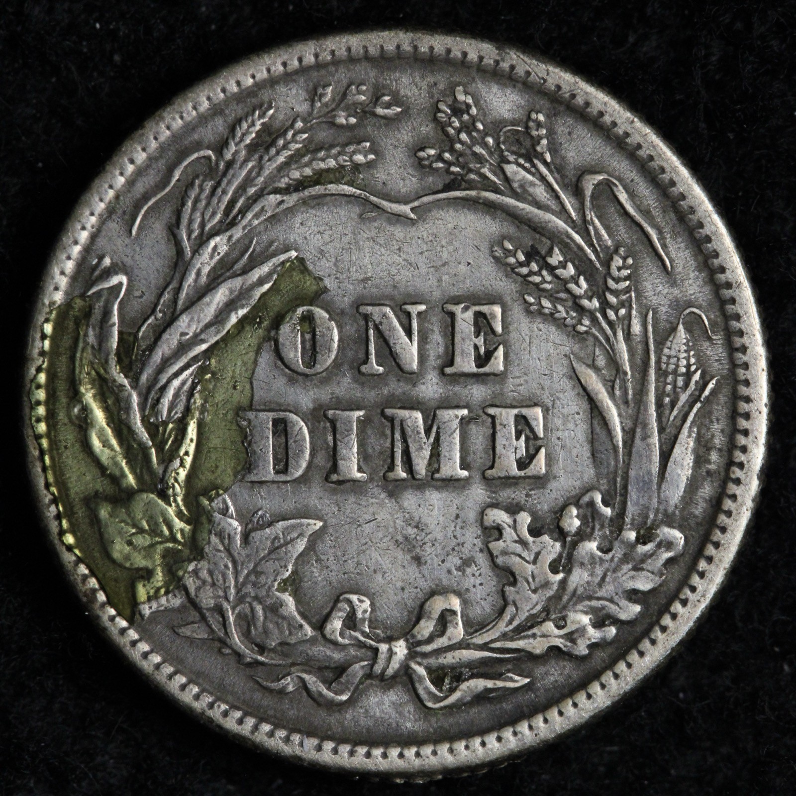 1913 Barber Silver Dime AU E209 KYUM