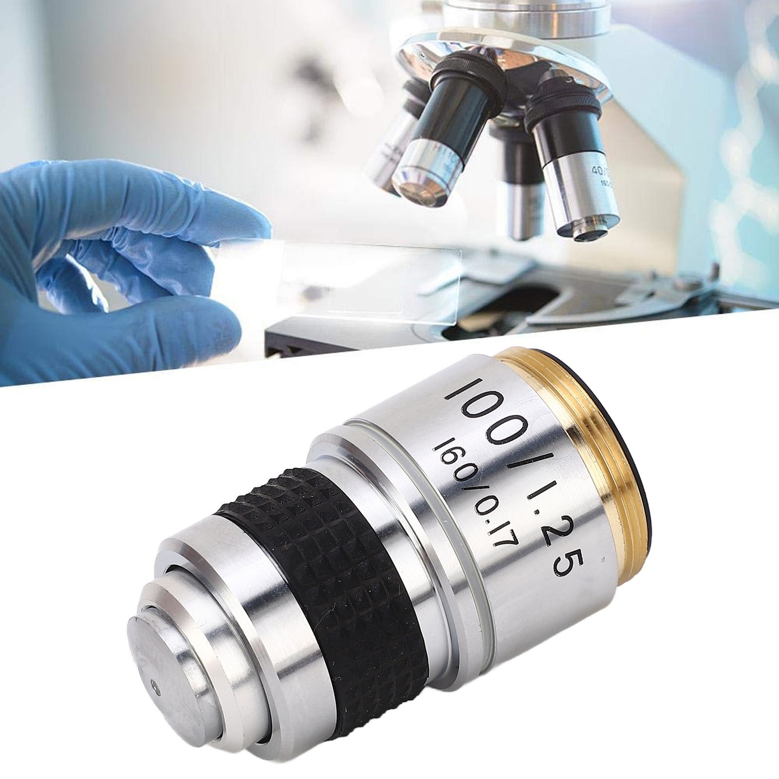 NEW 100X Microscope Objective RMS Size Fall Resistant Professional Objective