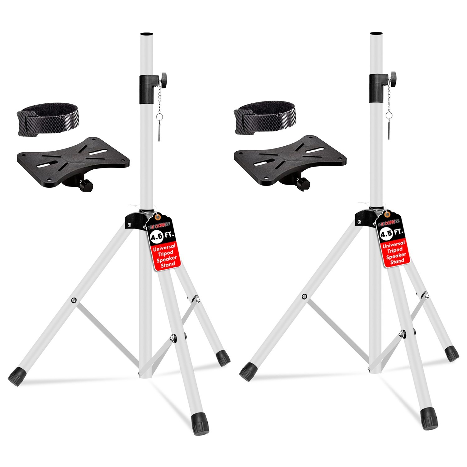 5Core Speaker Stand Pair Adjustable Tripod 54 Inch 132 lbs Capacity 35mm Mount