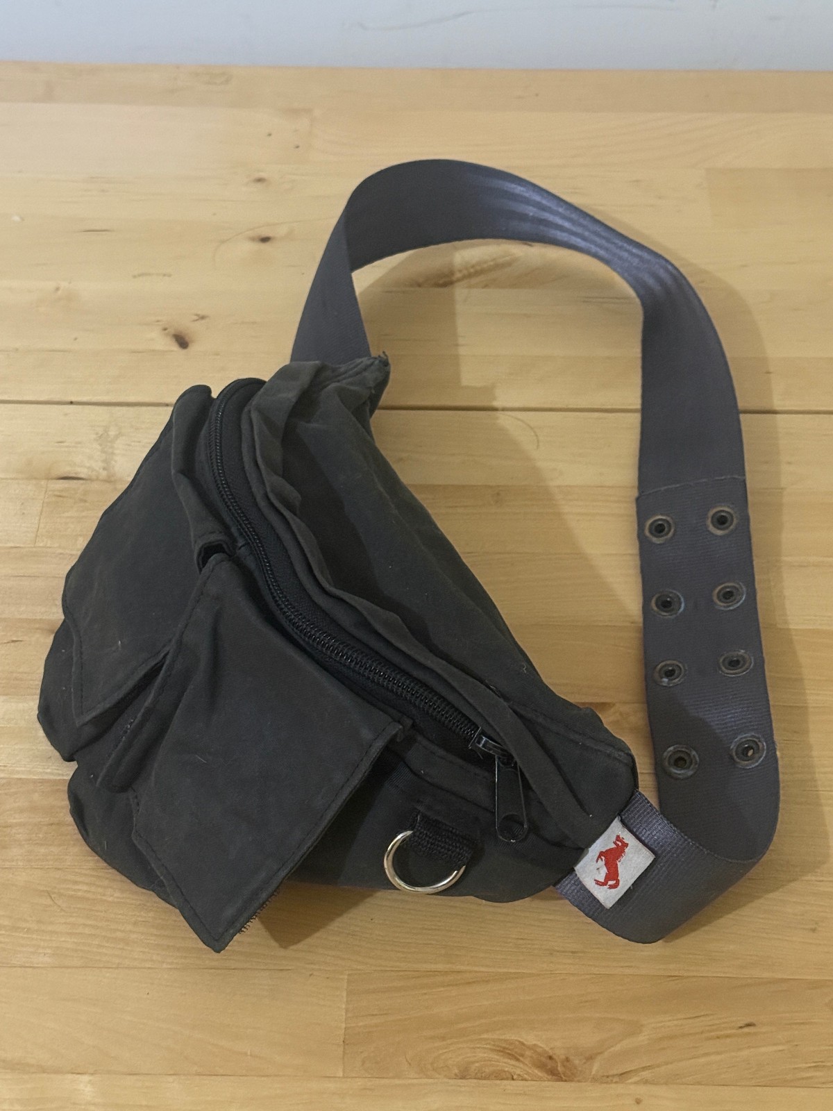 Fabric Horse Utility Belt (Fanny Pack) Philadelphia Gray Waxed Canvas 28"-31"