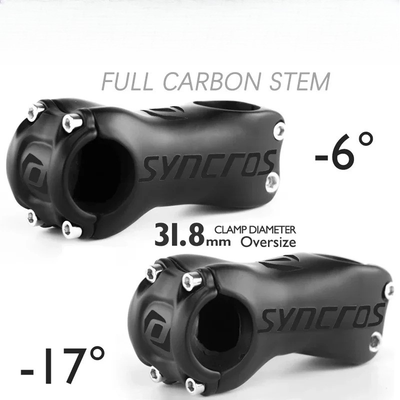 Full Carbon Bike Stem 6 -6 17 -17 Degree 31.8mm Clamp 70-110mm for MTB Road Bike