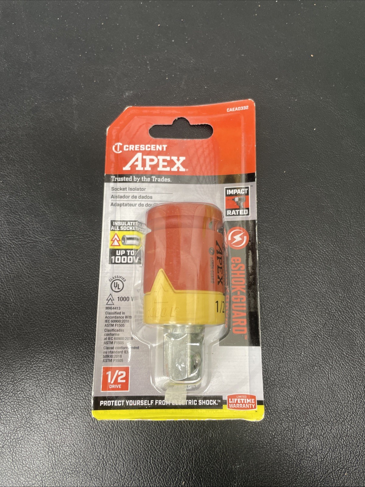Crescent Apex Eschock Guard 1/2" Drive Socket Isolated Up To 1000 V CAEAD332