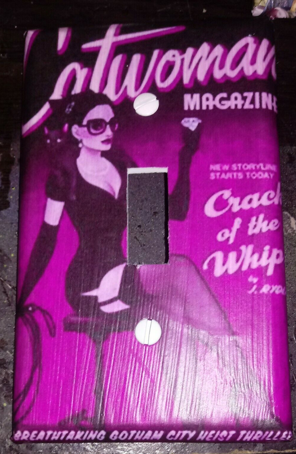 Custom Handmade DC Bombshell Catwoman Single Toggle Light Switch Cover