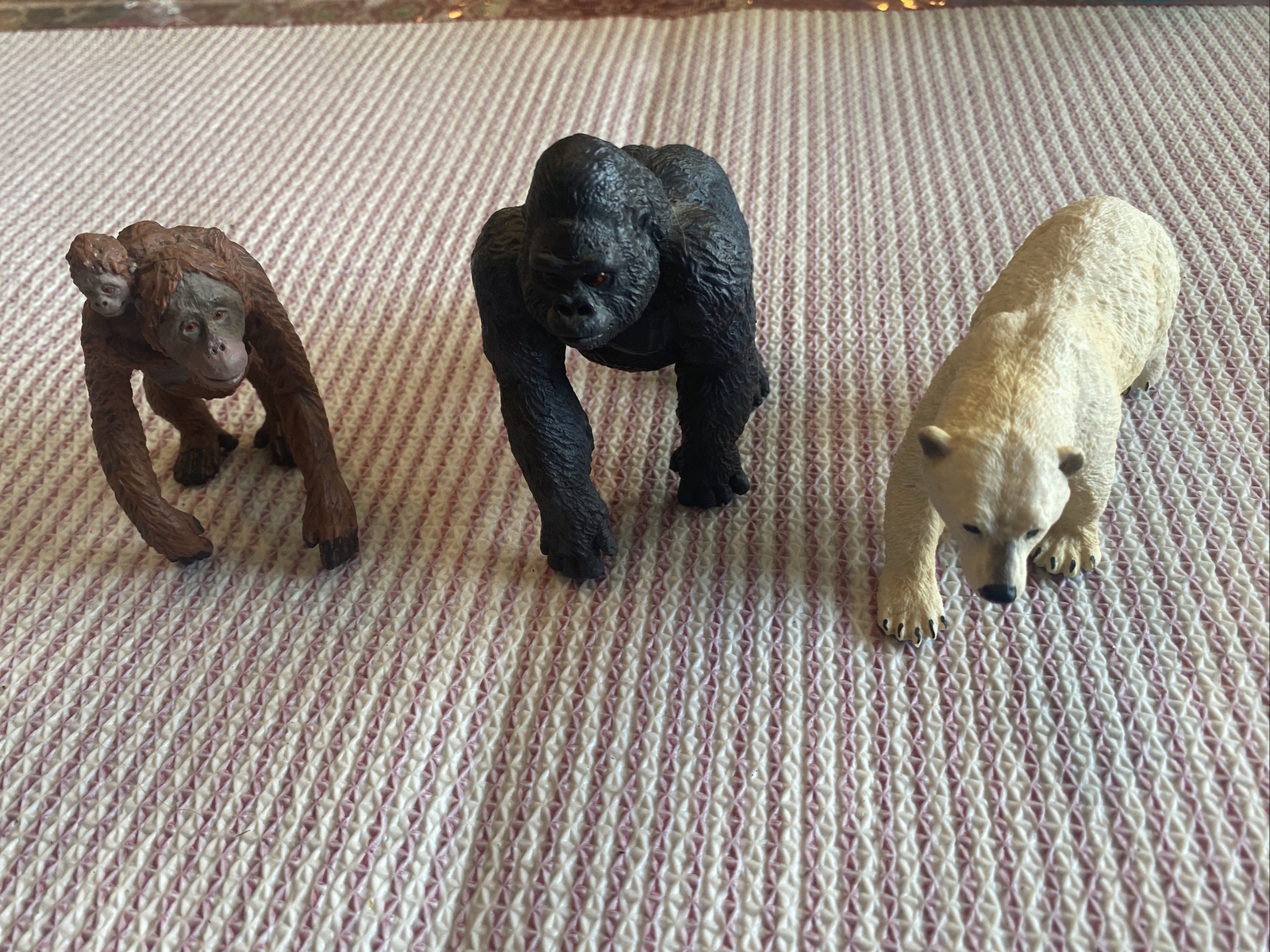 Vintage Safari LTD Animals Lot Of 3 Polar Bear Gorilla Orangutan