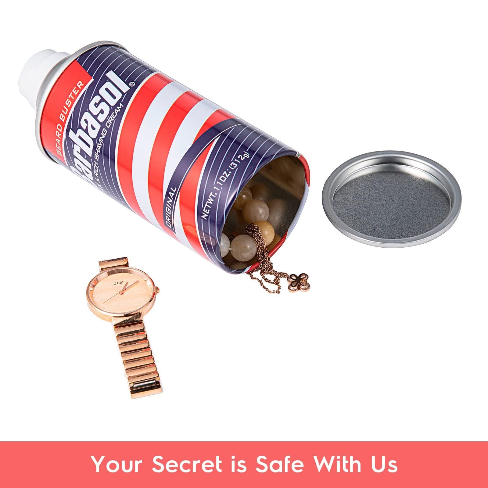 Barbasol Diversion Safe Stash Can with Food Grade Smell Proof Bag with Hidden...