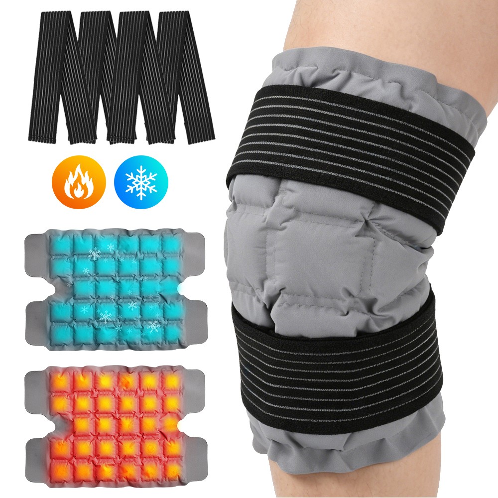 Knee Ice Pack Wrap Reusable Ice Pack Self-Absorbing Water Resin Hot/Cold Compres