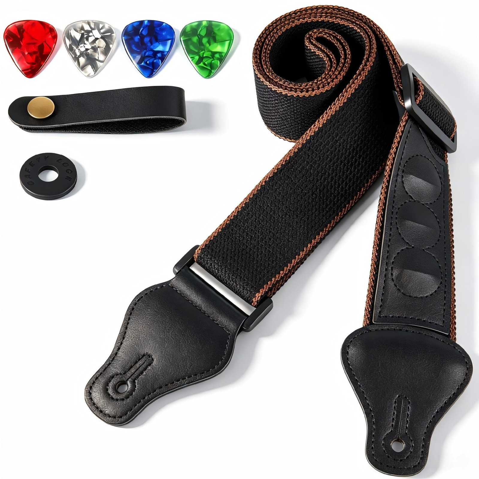 WOGOD Guitar Strap - Acoustic Electric Guitar Straps,Bass Guitar Strap with 3...