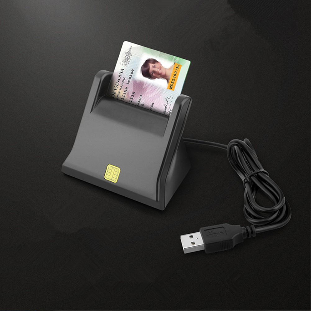 USB 2.0 Smart Card Reader SIM/DOD/CAC/National/Goverment ID Adapter Connecter E