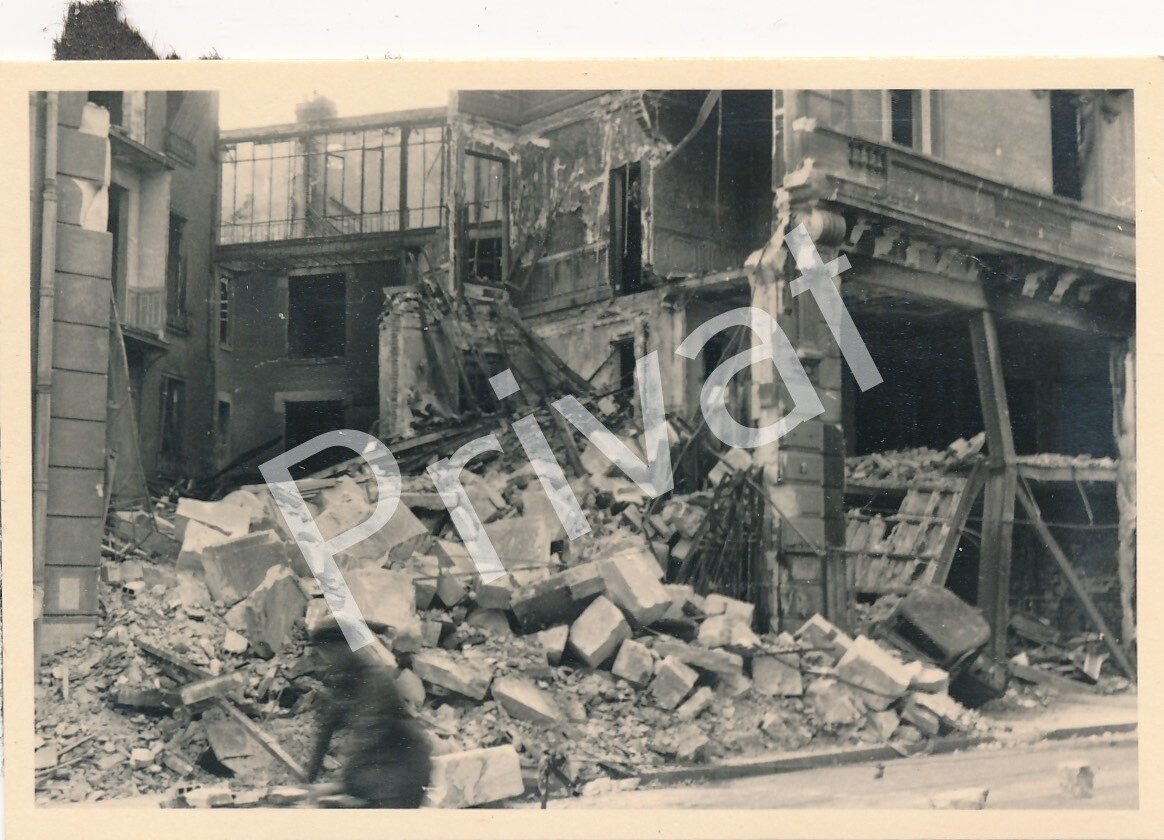 Photo WW II Houses Destruction Ruins France F1.65