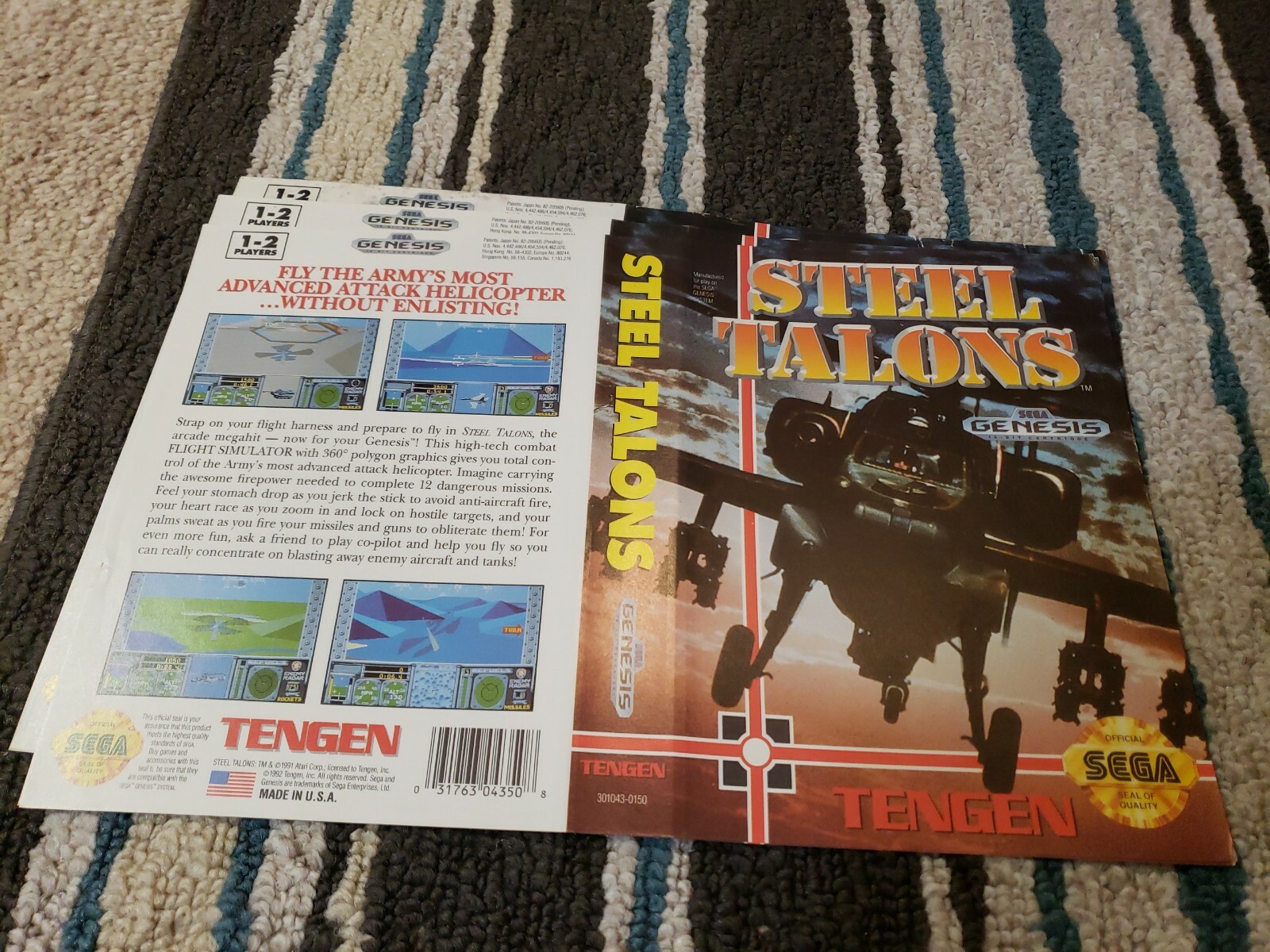 BOX ART ONLY Steel Talons Sega Genesis Case OEM