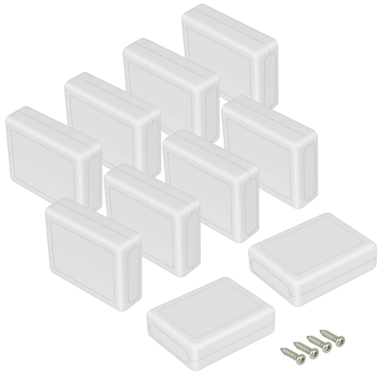 10 PCS White ABS Plastic Electrical Project Junction Box 3.54x2.75x1.10 Inch