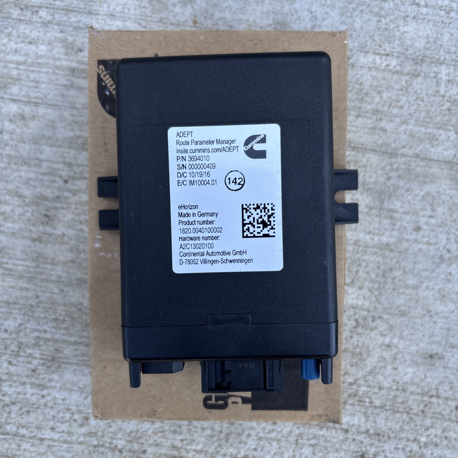 CUMMINS 3694010 - Route Parameter Manager Module
