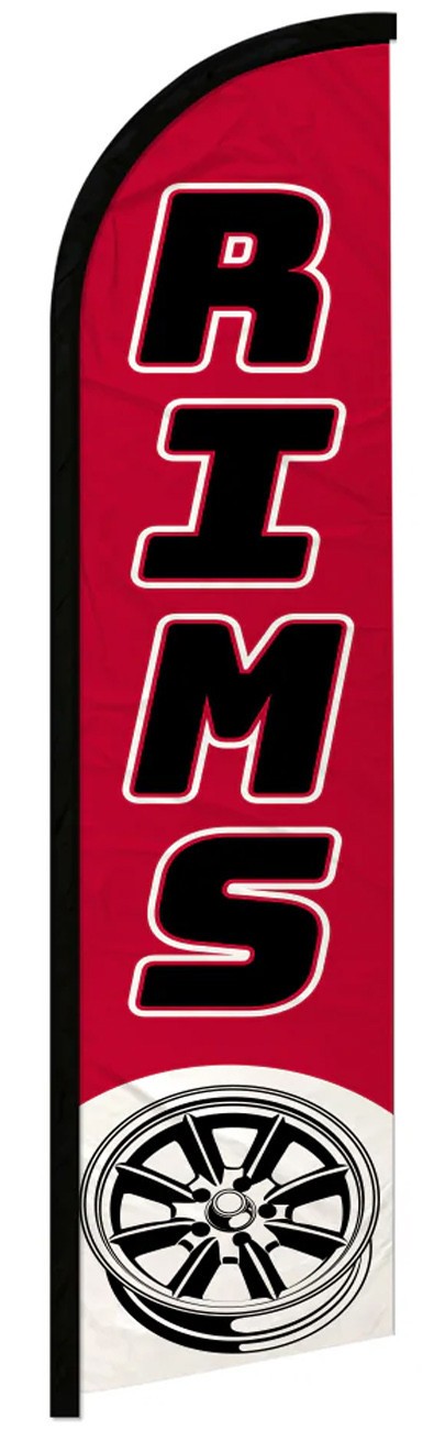 RIMS Windless Swooper Flag 2.5x11.5 ft Feather Banner Sign rf