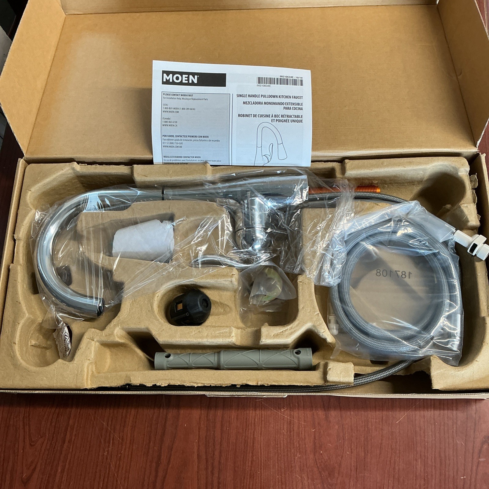 New Moen 5995 Arbor One-Hole Pulldown Kitchen/Bar Faucet in Chrome B139