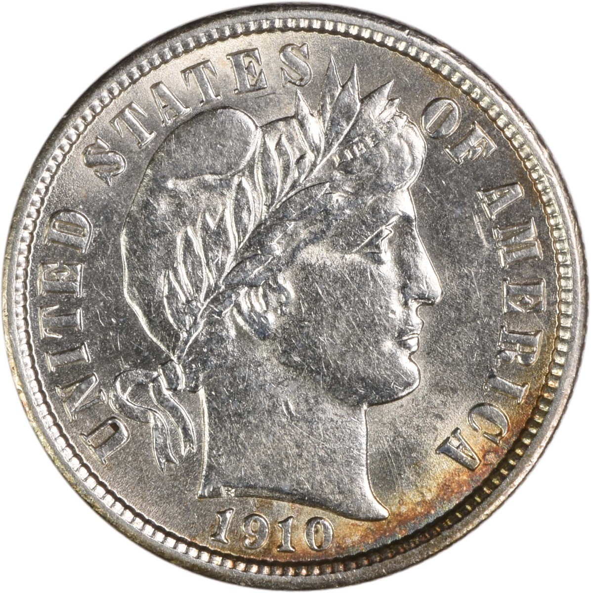 1910 Barber Silver Dime BU Uncertified #121