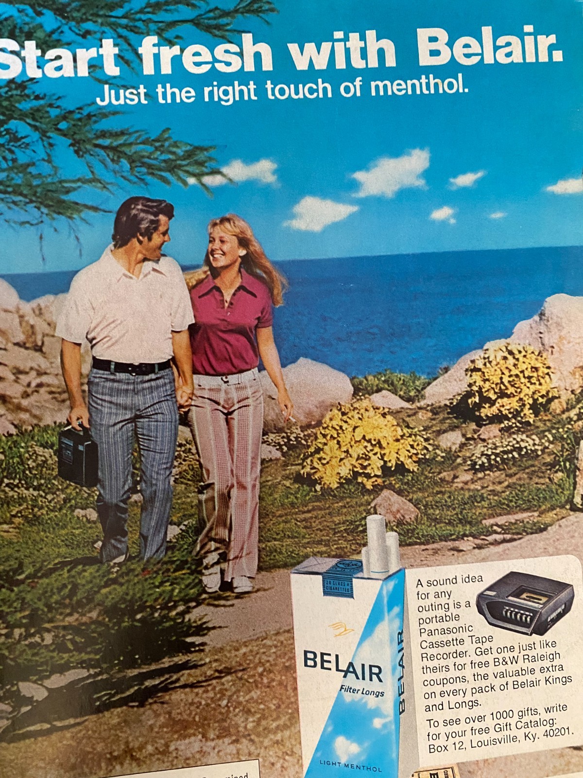 Belair Cigarettes, Bel Air, Full Page Vintage Print Ad