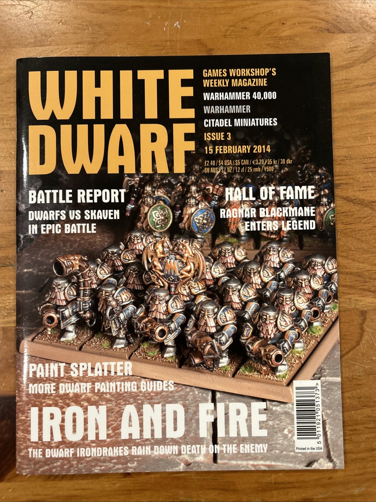 WARHAMMER MAGAZINE WHITE DWARF ISSUE 3 Feb 15 2014 Iron And Fire