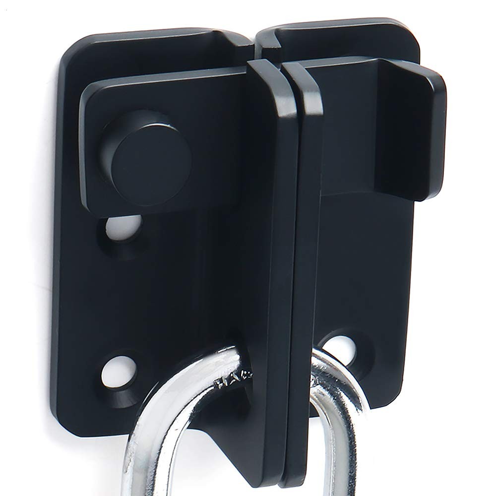 Flip Latch For Shed,Barn Door Lock,Dog Cage,Garage Cabinet,Stainless Steel,Black