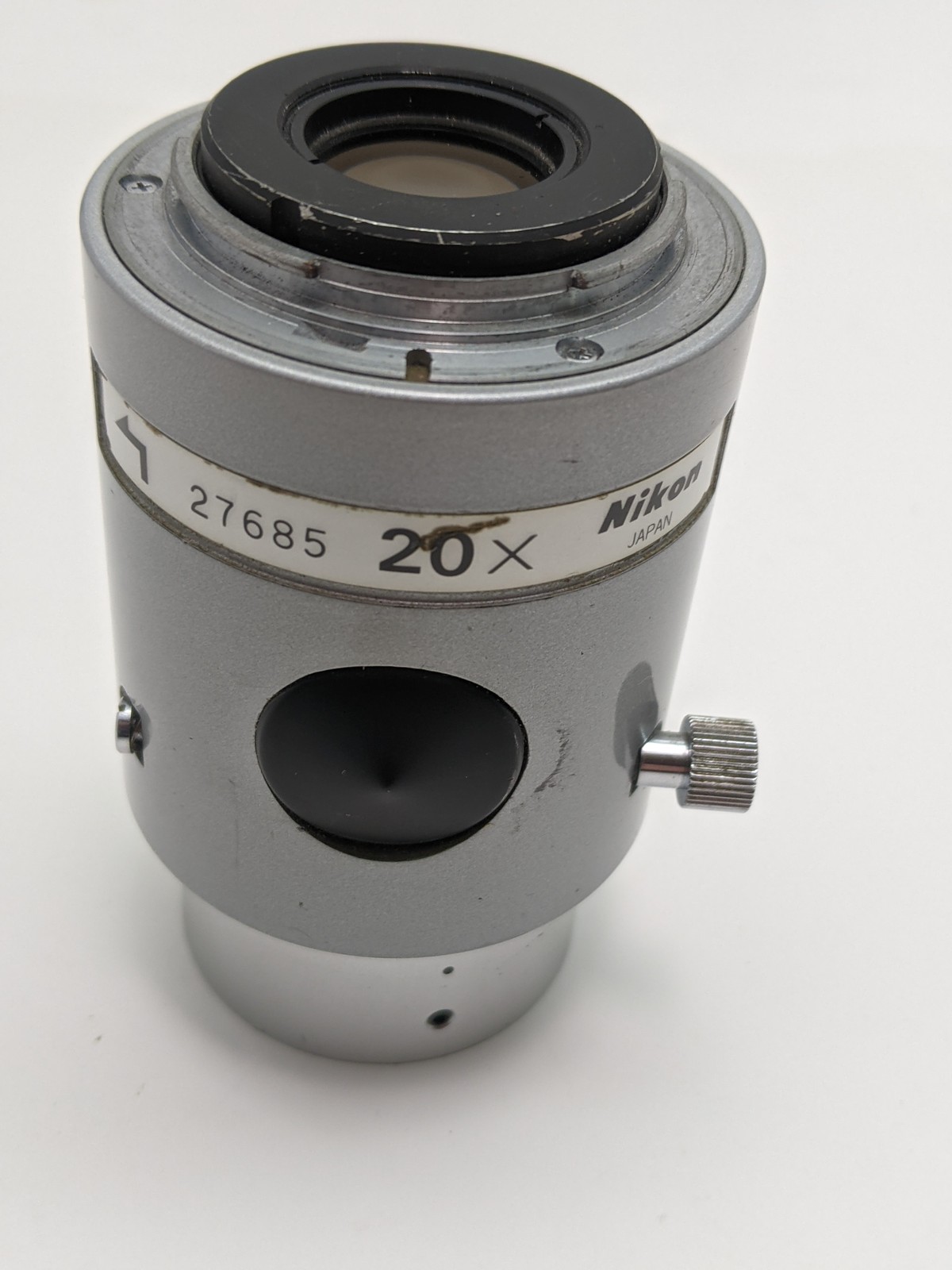 NIKON 20X Projection Lens w/ 50/50 Port, 3 Cut Flange Mount, Optical Comparator