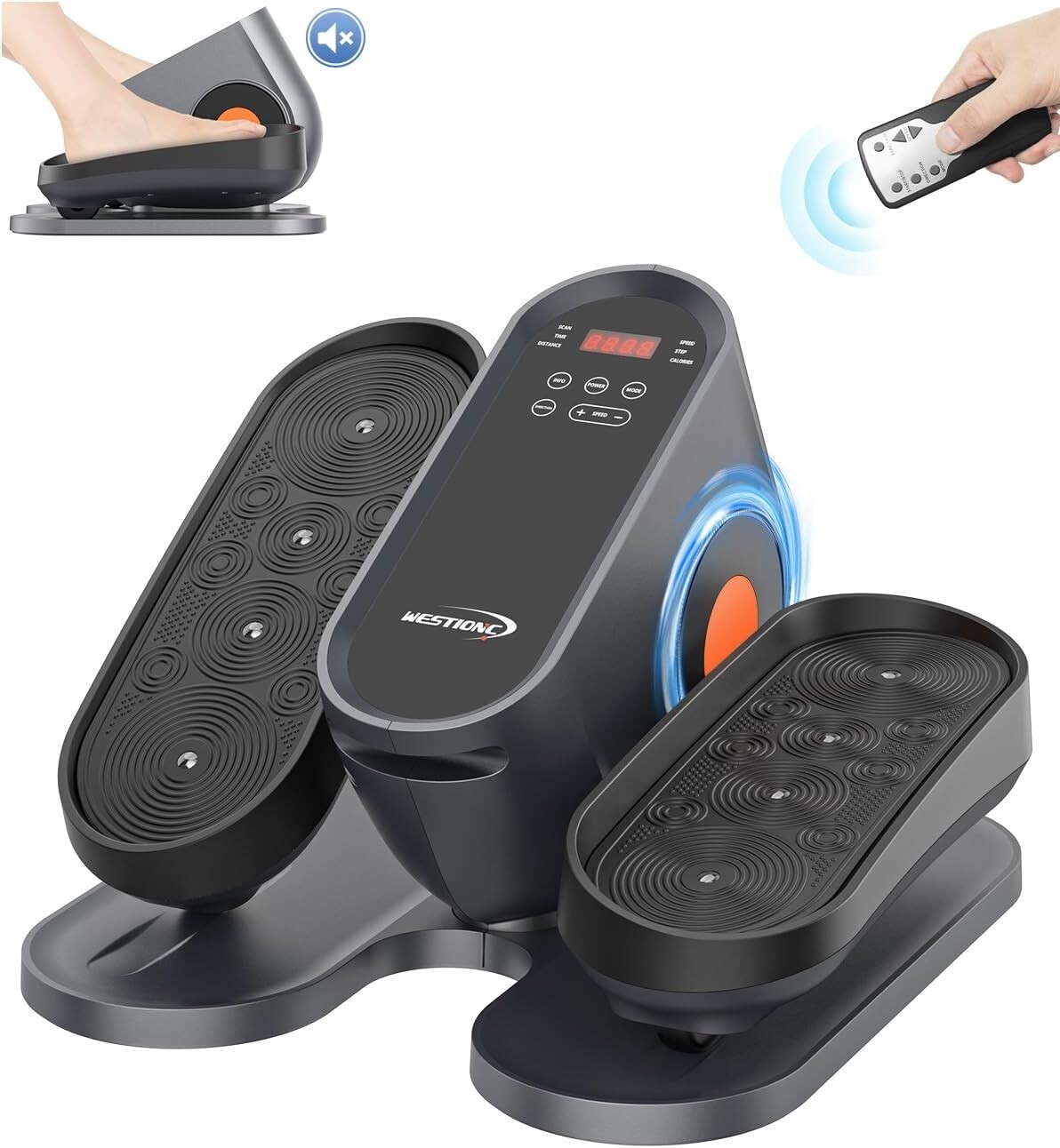 Under Desk Elliptical Machine, Electric Ellipse Leg Exerciser While Sitting for