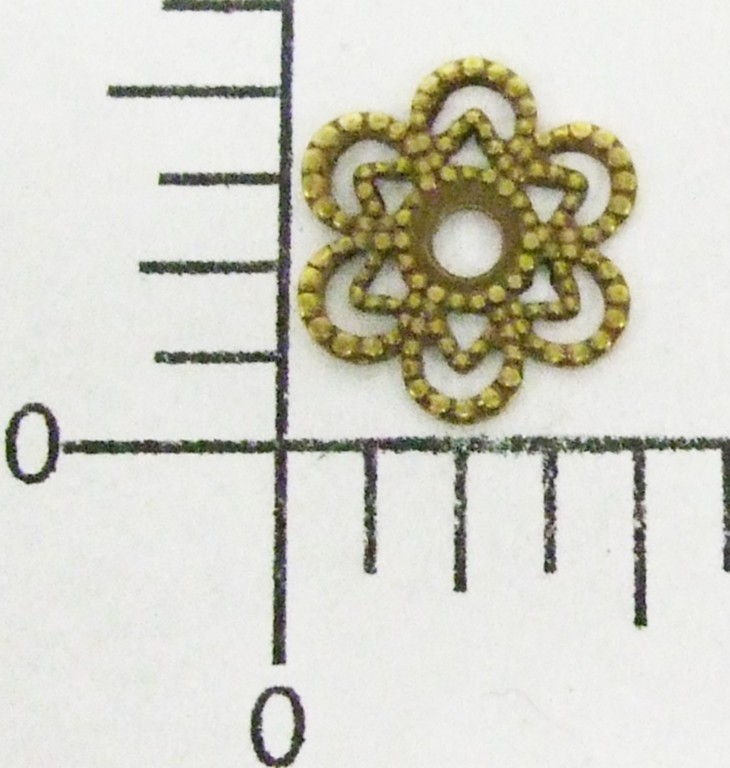 25703         3 Pc  Brass Oxidized Small Round Filigree Finding