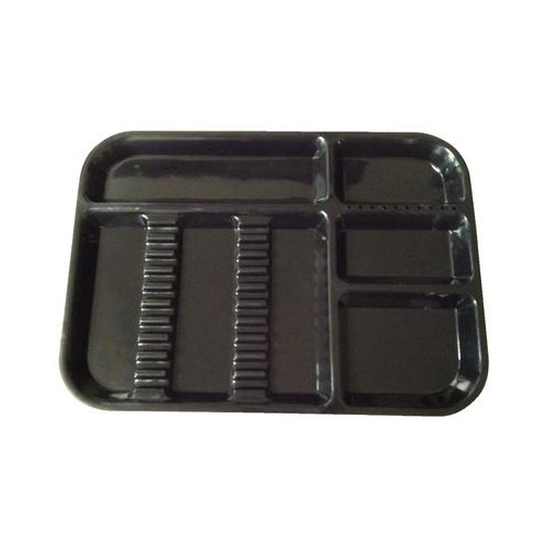 Plasdent 300BD-11 Divided Dental Tray Size B Black 13.5" X 9-5/8" X 7/8"