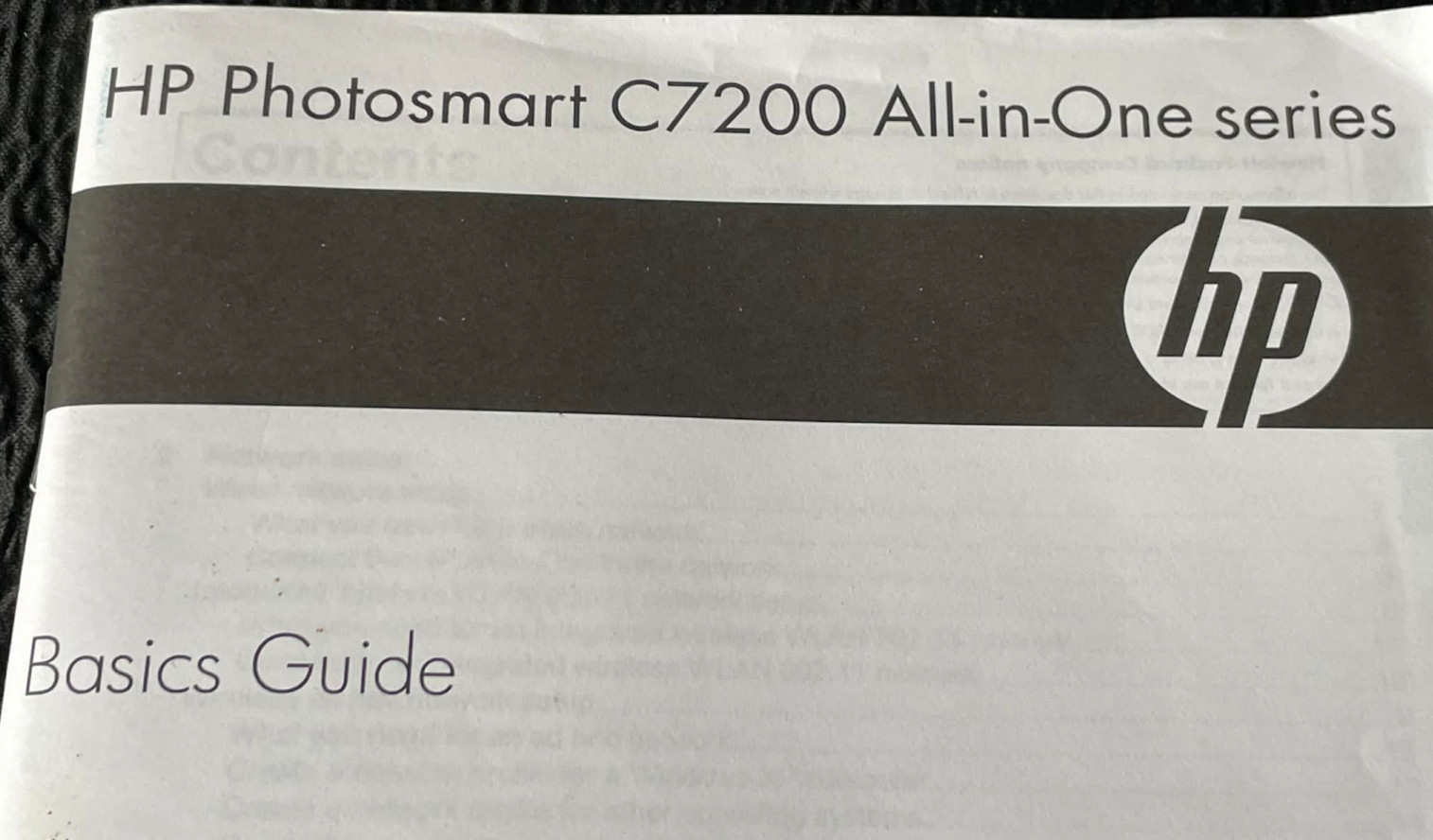 Manual ONLY HP Photosmart C7200 All-In Printing Guide Directions Instructions