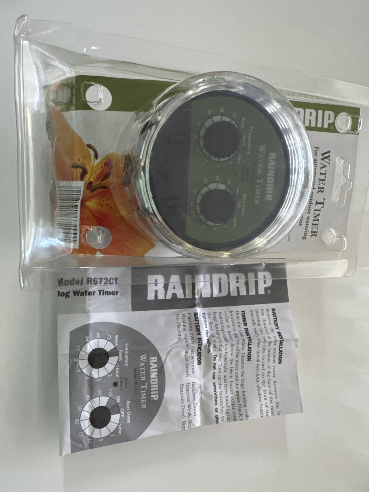 Raindrip R672CT Battery Operated Electronic Analog Water Timer READ!!!